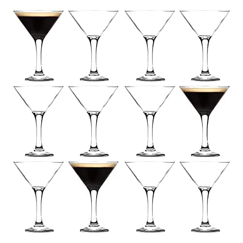 Image of LAV 12x Clear 175ml Misket Martini Glasses - Espresso Margarita Champagne Cocktail Gin Wine Drinking Party Coupe Glass Set