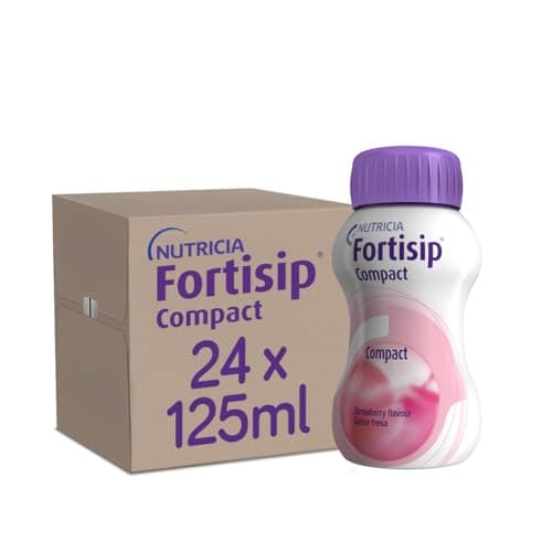 Image of Fortisip Compact Strawberry, 125ml Bottle, Pack of 24