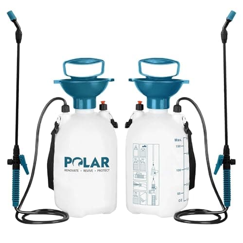 Image of Polar Pump Action Garden Sprayer - 5 Litres - Garden Pressure Spray Gun With Safety Valve - Adjustable Comfort - 1.3m Hose Wand - Use With Weed Killer, Pesticides, Herbicides