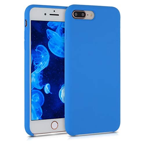 Image of kwmobile Case for Apple iPhone 7 Plus/iPhone 8 Plus Case - Soft Cover - Shockproof Silicone - Wireless Charging Sea Breeze