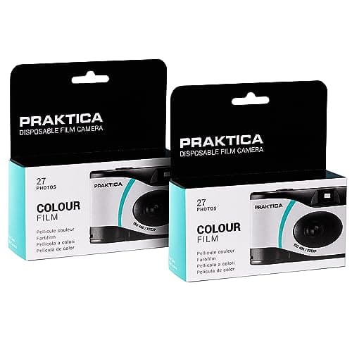 Image of Praktica Single Use Disposable Camera 27 Shots - Pack of 2 for weddings, gatherings, travel & more