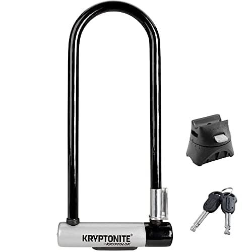 Image of Kryptonite Kryptolok LS Bike U-Lock, Heavy Duty Anti-Theft Bicycle Lock Sold Secure Gold, 12.7mm Long Shackle with Mounting Bracket and Keys, Ultimate Security Lock for Bicycles E-Bikes Scooters