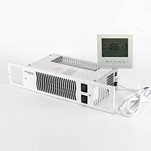 Image of Bidex Diamond 1.9kw Electric Kitchen Plinth Heater with Room Thermostat & Timer - White Grille