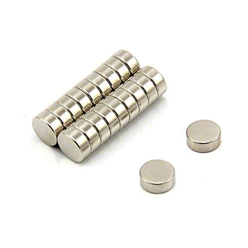 Image of N42 Neodymium Magnet for Arts, Crafts, Model Making, DIY, Hobbies, Office, and Home - 10mm dia x 4mm thick - 2.3kg Pull - Pack of 20