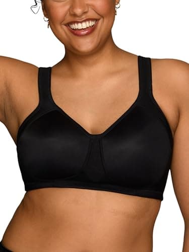 Image of Vanity Fair Women's Sport Full Figure Wirefree Bra 71500, Midnight Black, 40DD