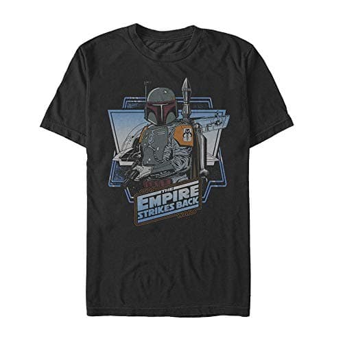 Image of Star Wars Men's Empire Strikes Back Boba Fett T-Shirt, Black, S