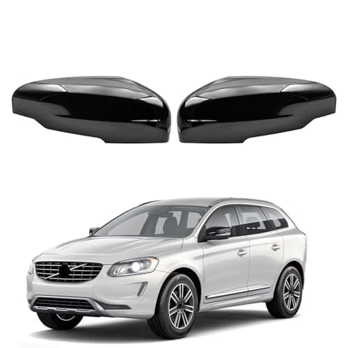Image of KYYET Gloss Black Side Wing Mirror Cover Cap Fits For Volvo XC60 mk22013 2014 2015 2016 2017 2018