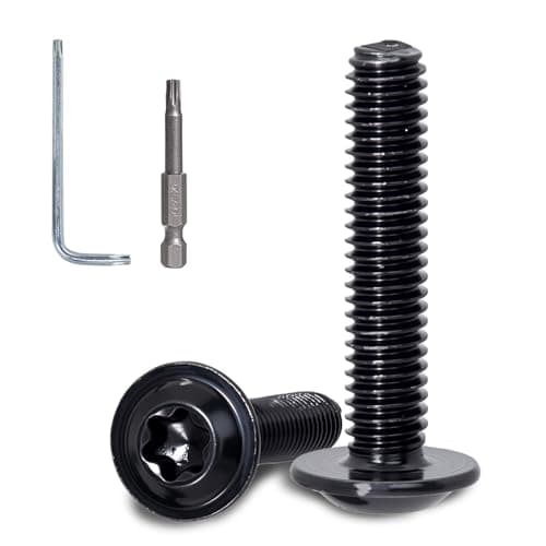 Image of KINETOX 50PCS M4 Stainless Steel Bolts M4 x 10mm Torx Pan Head Machine Screws Black Zinc Plated Stainless Steel Screws for Metal PC Case Model Building & Furniture Use