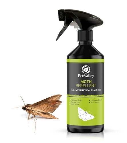 Image of EcoValley Moth Repellent Spray - 500ml Lavender Scented Natural Wardrobe & Clothing Protector - Effective Carpet Protection - Safe & Eco-Friendly Alternative to Moth Balls