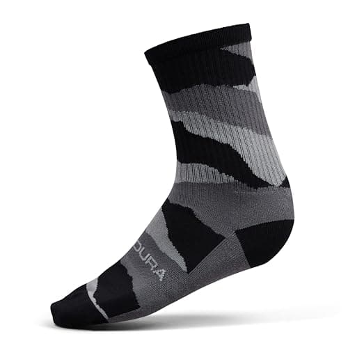 Image of Endura Men's Peak Socks (Twin Pack) for Cycling | Lightweight | Moisture Wicking Socks, Black, L-XL