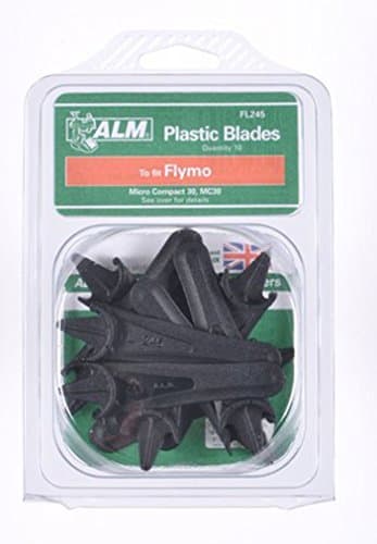 Image of ALM Flymo Micro Compact 30 Plastic Blades Half Moon Mounting Pack Of 10 FL245