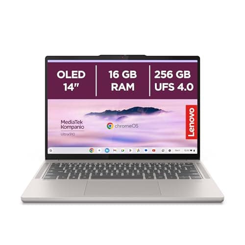Image of Lenovo Chromebook Plus Gen 10 | 14'' OLED WUXGA Laptop | MediaTek Kompanio Ultra 910 | 16 GB RAM | 256 GB UFS 4.0 | Wi-Fi 7 | ChromeOS | Seashell
