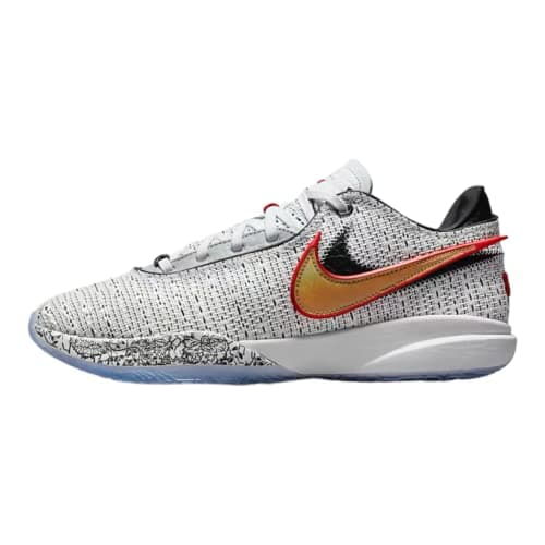 Image of Nike Men's Zoom Lebron NXXT Gen Shoes, White Metallic Gold Black, 9 UK