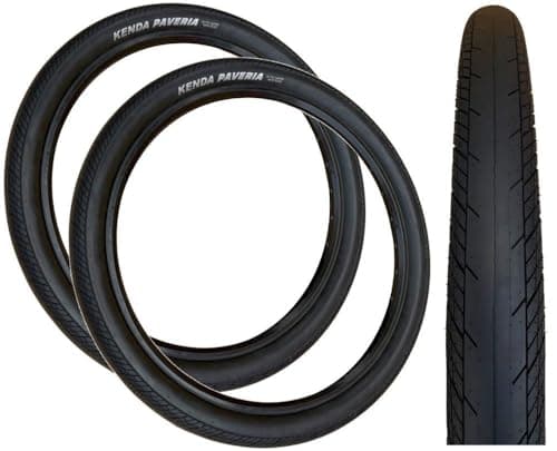 Image of Kenda PAVERIA 700 x 35c (35-622) Slick Road Hybrid/Trekking Bike TYRES (PACK OF 2)