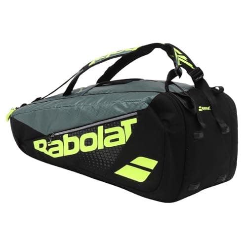 Image of Babolat Pure Aero RH x12 Tennis Bag (Metallic Grey/Black/Fluo Yellow)
