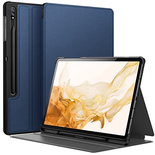 Image of JETech Case for Samsung Galaxy Tab S8 Plus 2022 / S7 FE 2021 / S7 Plus 2020 12.4-Inch with S Pen Holder, Slim Folio Stand Protective Tablet Cover, Multi-Angle Viewing (Navy)