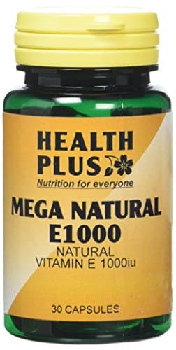 Image of Health Plus Mega Natural E 1000 Vitamin E Supplement - 30 Capsules