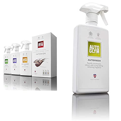 Image of Autoglym The Collection - Perfect Interiors -- The Ideal Car Cleaning Kit That Includes Interior Shampoo, Fast Glass, and Vinyl & Rubber Care and AF500 Autofresh, 500ml,Transparent