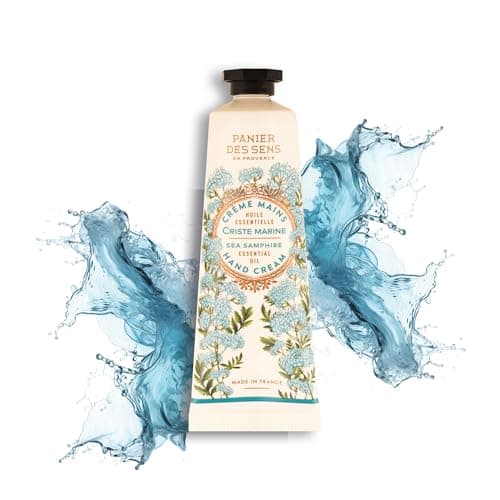 Image of Panier des Sens – Sea Samphire Mini Hand Cream - Hand Cream for very Dry Hands and Skin - Vegan Hand Creams for Women and Men - Shea Butter & Olive Oil - Made in France 96% Natural Ingredients - 30ml