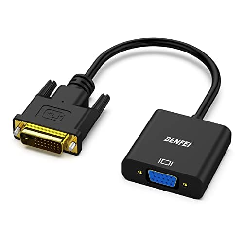Image of Active DVI-D to VGA Adapter, Benfei DVI-D 24+1 to VGA Male to Female Adapter