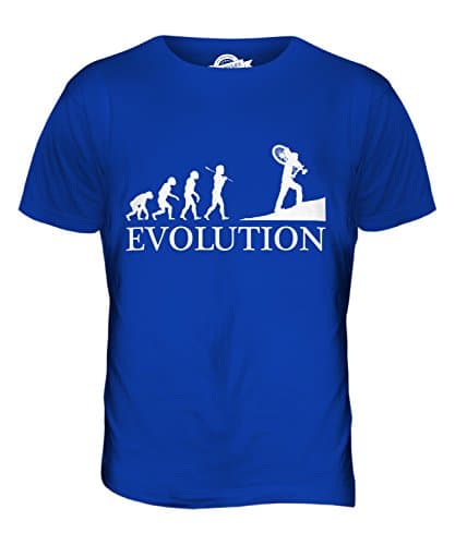 Image of Candymix - Cyclocross Evolution of Man - Mens T Shirt Top T-Shirt, Size Small, Colour Royal Blue
