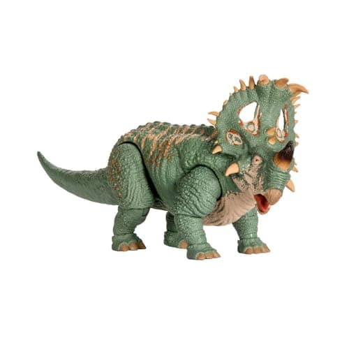Image of Mattel Jurassic World Hammond Collection Sinoceratops Deluxe Articulated Action Figure Large Size, Posable Tail, JKG88