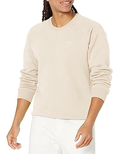 Image of adidas Originals Men's Trefoil Essentials Crew Neck, Wonder White, S