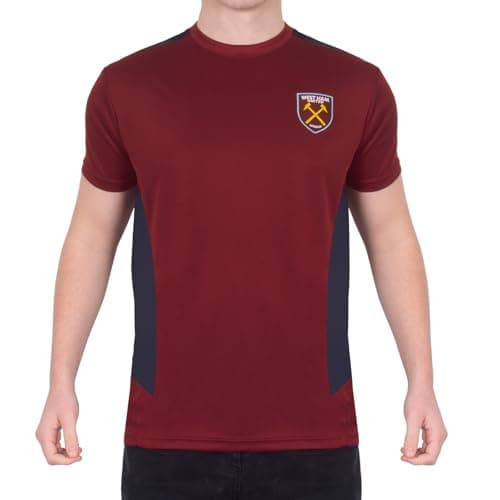 Image of West Ham United FC Official Gift Mens Poly T-Shirt Claret Medium