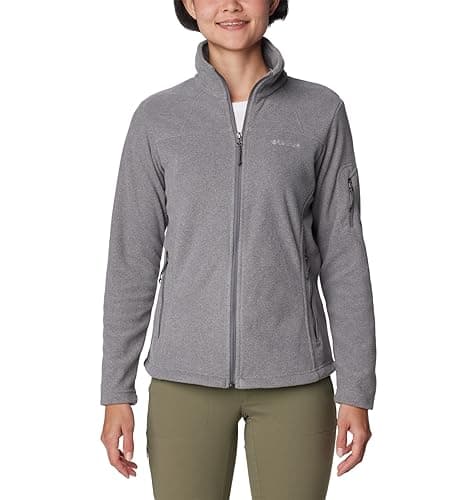 Image of Columbia Women's Fast Trek Jacket, Full Zip Fleece Jacket, City Grey Heather/City Grey, Size M