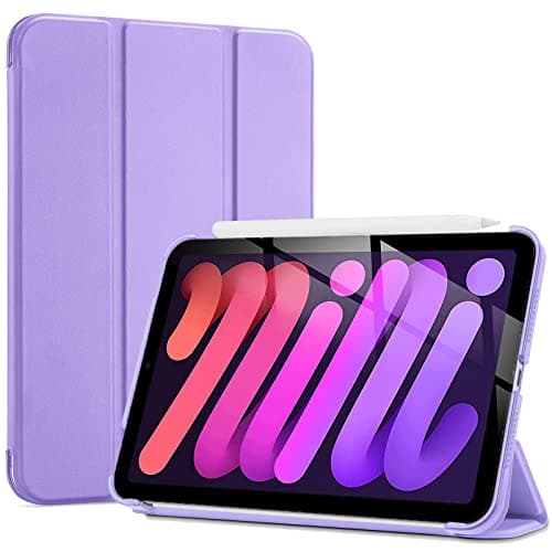 Image of ProCase Smart Case for iPad Mini 7 (A17 Pro 2024)/ Mini 6 2021 8.3 Inch, Hard Back Cover for iPad Mini 7th/6th Generation A2995/A2996/A2993/A2567/A2568/A2569 -Purple