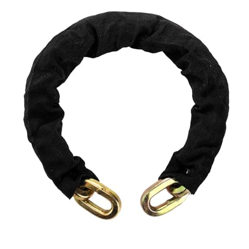 Image of Yarlung 2 Feet Hardened Steel Security Chain, 10KS 3/8" Thick Heavy Duty Square Link Chain for Bikes, Motorcycles, Protected from Prying, Sawing, and Cutting