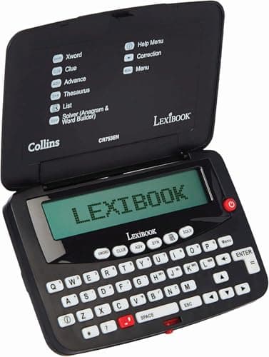 Image of LEXIBOOK, Collins Crossword, Bradford, Phonetic spell-correction, Anagram solver, words games, Electronic, with battery, black/white, CR753ENLXB