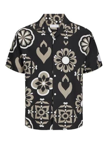 Image of JACK & JONES JJEURBAN Edge Resort Shirt SS SN, Jet Black, L