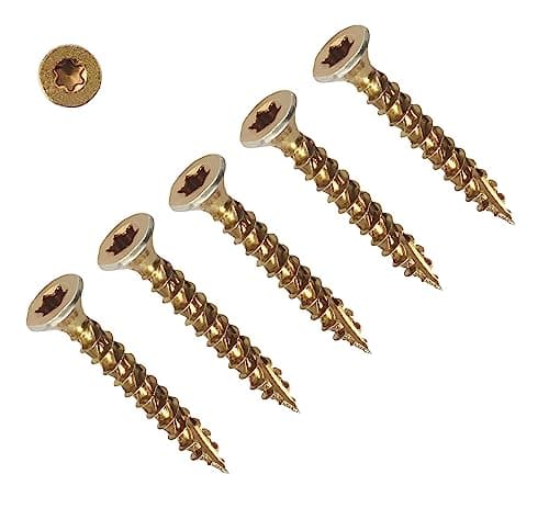 Image of TERF® High Performance Multi Purpose Screw 4.0 X 30mm Torx Drive Flat Countersunk Head Wood Screws 4.0mm X 30mm (No.8 X 1.1/4) For Hardwood Decking MDF Plastic and Sheet Metal - Pack of 100
