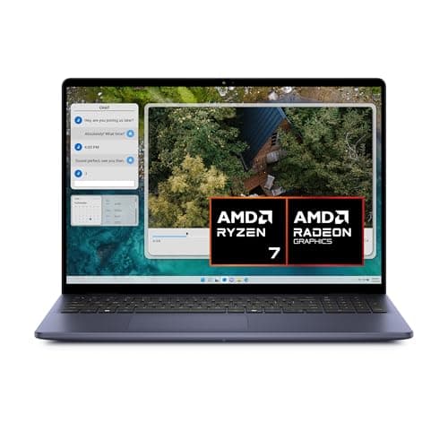 Image of Dell Inspiron 16 5645 Laptop 16" FHD+ Display, AMD Ryzen 7 8840U, Radeon Graphics, 16GB RAM, 1TB SSD, Windows 11 Home, Fingerprint Reader, English-UK Backlit Keyboard, Midnight Blue