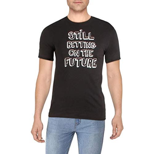 Image of French Connection Men's Short Sleeve Crew Neck Regular Fit Graphic T-Shirt, Black, S