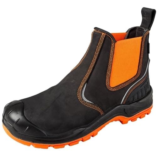 Image of Buckler BVIZ3 Black Orange hi-vis S3 Safety Dealer Boot with Midsole Size 6-13