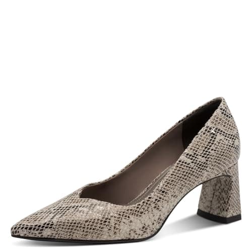 Image of Tamaris Women's 1-22453-45 Court Shoes, Beige Snake, 6 UK