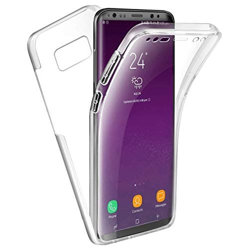 Image of COPHONE® Case Compatible with Samsung Galaxy Note 8 Fully Transparent 360 Full Body Protection Soft Front + Hard Back Cover 360 Degree Touch Anti-Shock Cover