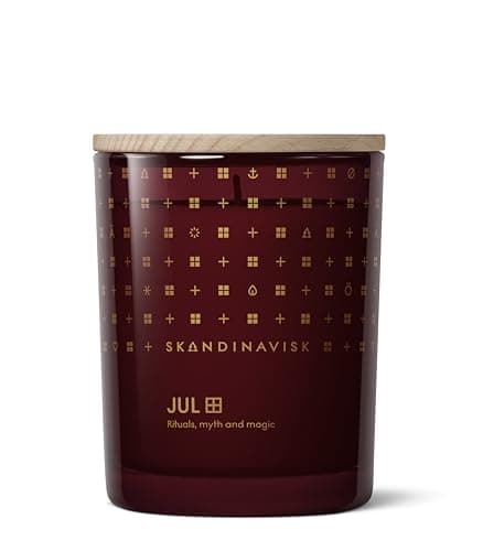 Image of Skandinavisk JUL 'Christmas' Scented Candle, Special Edition, Scent Notes: Baked Gingerbread, Winter Cloves and Spiced Oranges, Vegan Formula, 200 g