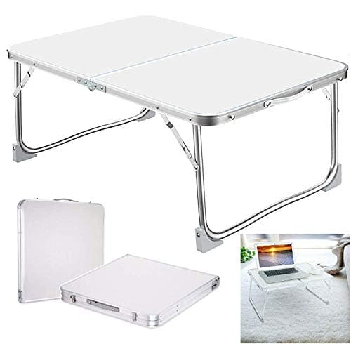 Image of Folding Tables, 2FT Small Kids Camping Table Foldable Picnic Table Folding Camping Coffee Low Table, Lightweight Portable Fold Up Small Garden Table, Indoor & Outdoor Dining Table for BBQ, 60x40x26cm