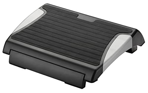 Image of Q-Connect Anti-Slip Footrest Height Adjustable Black/Silver KF20076