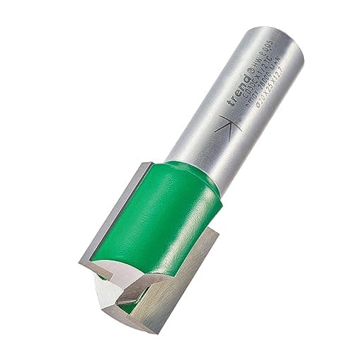 Image of Trend CraftPro Straight Two Flute Router Cutter Bit, 1/2 Inch Shank, 20mm Cut Diameter & 25mm Cut Length, Tungsten Carbide Tipped, C030CX1/2TC