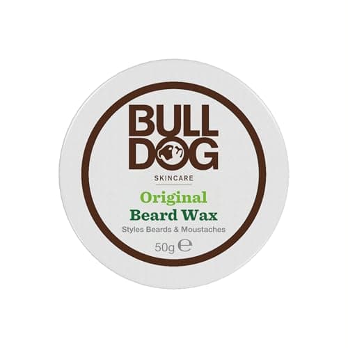 Image of BULLDOG SKINCARE Original Beard Wax 50g, Long Lasting Hold for Beard and Moustache, Enriched with Aloe Vera