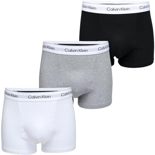 Image of Calvin Klein Mens 'Relaxed Dart' Trunks - Icon Cotton Stretch (3-Pack) - MP1 - XL