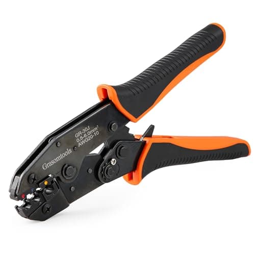 Image of Insulated Wire Terminal Crimping Tool, 0.5-6mm² Ratchet Crimping Pliers, Insulated Crimping Tools