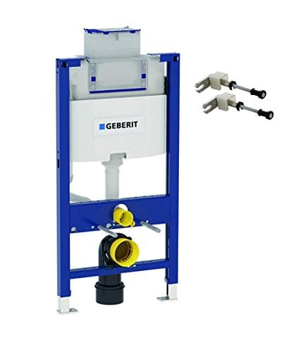 Image of Geberit Duofix 0.98m WC Toilet Frame 12cm Omega Cistern Wall Brackets + WC Bend
