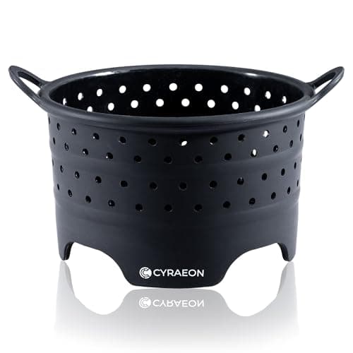 Image of Cyraeon Silicone Steamer Basket 18CM, Perfect for Boiling and Steaming. Microwave Steamer, Vegetable Steamer Basket, Instant Pot Steamer, Pressure Cooker Basket. Heat Resistant.