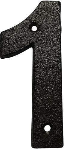 Image of Cast Iron House & Door Numbers 0-9, A-E - Available in Black and Brown (1, Black)