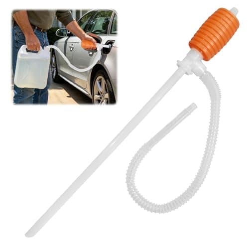 Image of Luigi's Fuel Transfer Syphon Pump Kit for Fuel Transfer Manual Hand Siphon with Anti-Leak Valve for Quick Liquid Drainage - 22" Portable Hand Transfer Use It for Water or Oil Drainage and Transfer